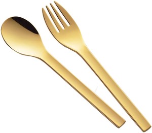 Yoshikawa Polish Spoon Fork Gold Cooperation A Wish