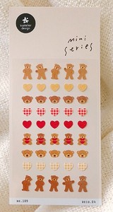 Mini Sticker 4 bear Heart