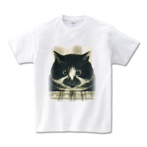 Short Sleeve T-shirt San Size L Summer Clothing Cat Illustration Men's Ladies Unisex