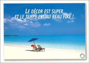 ポストカード サマーカード 「海とビーチ」 カラ—写真 海の風景 暑中見舞い