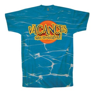 ポストカード サマーカード Tシャツ柄シリーズ 「VACANCES」 カラー写真 ブルー 海 暑中見舞い