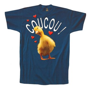 ポストカード サマーカード Tシャツ柄シリーズ 「COUCOU！」 カラー写真 ネイビー 暑中見舞い
