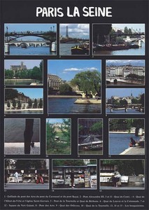 ポスター カラー写真 風景 パリ・セーヌ川 500×700mm