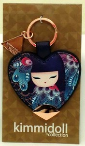 Chain Charm Key Ring Kokeshi Doll Heart-shaped mm