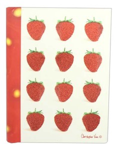 Notebook Design Cover-Notebook Strawberry Rings Stationery
