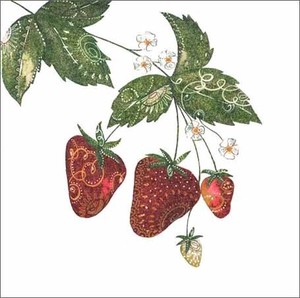 Greeting Card Strawberry Fruits