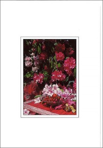 グリーティングカード 多目的 B&Bフラワーシリーズ「シャクナゲとチェリー」 花柄