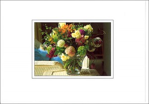 グリーティングカード 多目的 B&Bフラワーシリーズ「カラフルアレンジメント」 花柄