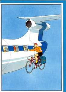 グリーティングカード 多目的 バルタック「並走する自転車」イラスト