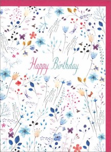 グリーティングカード 誕生日/バースデー 「蝶と花」