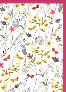 グリーティングカード 誕生日/バースデー 「蝶と花」
