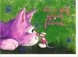グリーティングカード 多目的 デペッシュマウス「特別の友達の為に...」 ネズミ イラスト