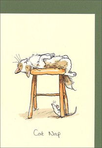 グリーティングカード 多目的 「猫のお昼寝」 イラスト