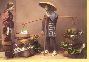 グリーティングカード 多目的 和の原点「江戸時代末期の日本」 カラー写真