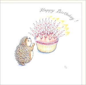 Greeting Card Candles Animals