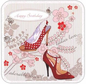 グリーティングカード 誕生日/バースデー 「靴と花」