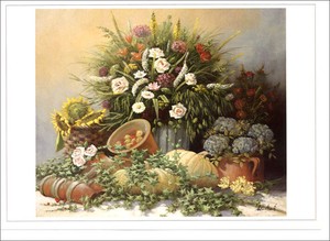 グリーティングカード 多目的 オランダの巨匠「ピーター・モッツ」 花  風景 アート
