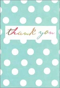 Mini Greeting Card Multipurpose Thank You Thank you Thank You Dot