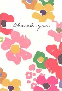 ミニグリーティングカード 多目的「ありがとう/花柄」バレンタイン 母の日