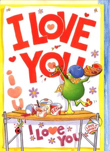 Greeting Card Frog Love