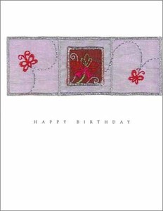 グリーティングカード 誕生日/バースデー 「花と蝶」