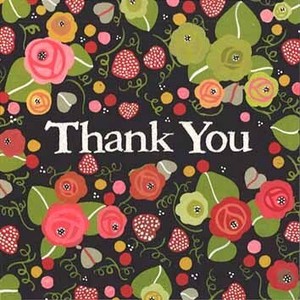 Mini Greeting Card Multipurpose Thank You Thank you Flower Valentine'