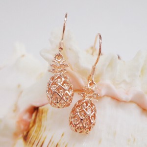 Pierced Earrings Silver Post Pink Jewelry Pineapple