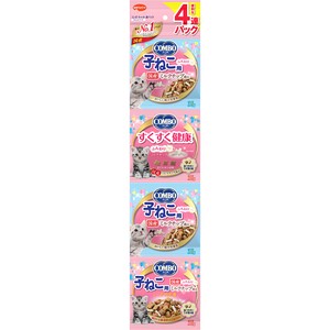 ［日本ペットフード］コンボ キャット 連パック 子ねこ用 ミルクチップ添え 140g(35g×4連)
