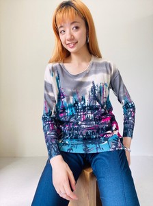 Print Knitted Pullover