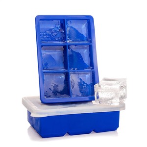 【売れ筋!】蓋付き 大きい氷の製氷皿 2個セット ラージアイストレー 積重ね可 冷凍臭い移り低減 こぼれ防止