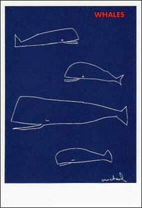 ポストカード イラスト Mデザイン「クジラ」
