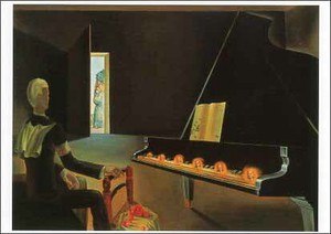 ポストカード アート ダリ「ピアノに出現したレーニンの六つの幻影」