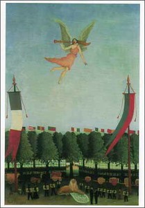 ポストカード アート ルソー「芸術家たちを導く自由の女神」