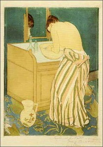 ポストカード アート カサット「入浴中の女」