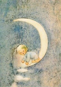ポストカード アート ウェーバー「銀の月の小さな妖精」