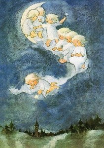 ポストカード アート ウェーバー「月は金色の星を輝かせながら昇る」