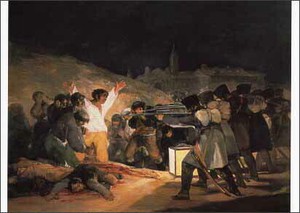 ポストカード アート ゴヤ「1808年5月3日、マドリードにて」