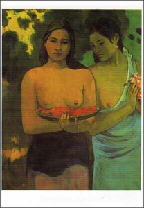 ポストカード アート ゴーギャン「二人のタヒチの女」