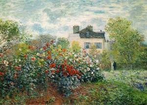 ポストカード アート モネ「アルジャントゥイユの画家の庭」