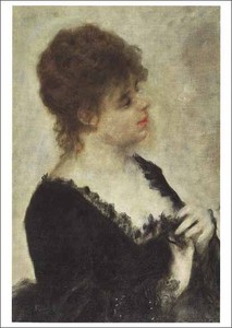 ポストカード アート ルノワール「若い女性の肖像」