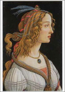 ポストカード アート ボッティチェッリ「理想的な女の肖像」