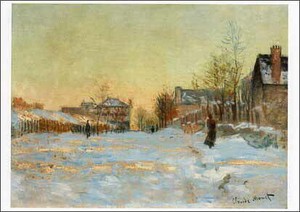 ポストカード アート モネ「アルジャントゥイユの雪」