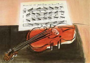 ポストカード アート デュフィ「赤いヴァイオリン」