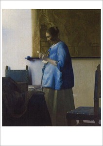 ポストカード アート フェルメール「手紙を読む青い服の女性」
