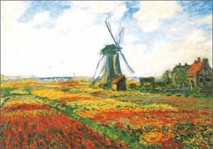 ポストカード アート モネ「オランダのチューリップ畑」