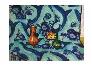 ポストカード アート マティス「青いテーブルクロスの静物」