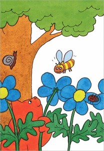 ポストカード イラスト ディッキー・ディックシリーズ「ディッキーと虫たち」