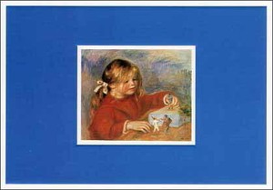 ポストカード アート ルノワール「人形と遊ぶクロード・ルノワール」