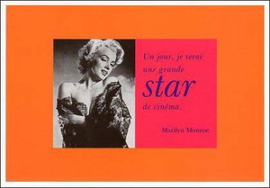 ポストカード モノクロ写真「マリリン・モンロー/いつか私は、映画のスターになる」