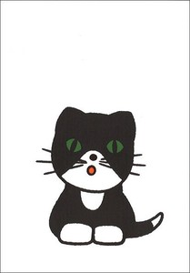 ポストカード イラスト/絵本 ミッフィー/ディック・ブルーナ「白黒のねこ/猫」